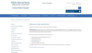 
                            1. Patient Portal - Frye Regional Medical Center - Lpnt Frye Regional Patient Portal