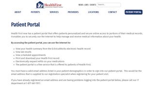 
                            4. Patient Portal - Health First Community Health Center - Health First Cancer Institute Patient Portal