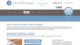 Patient Portal - Hospital Guide - Online Patient Portal | Glens Falls ... - Glens Falls Hospital Patient Portal