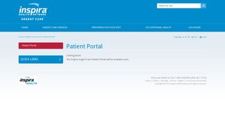 
                            5. Patient Portal - Inspira Health Network - Inspira Urgent Care - Inspira Patient Portal