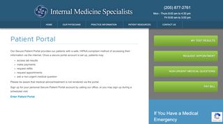 
                            1. Patient Portal - Internal Medicine Specialists, P.C. - Brookwood Internal Medicine Portal