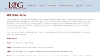 
                            6. Patient Portal | Lancaster Orthopedic Group, Lancaster County ... - My Lg Health Portal
