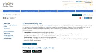 
                            1. Patient Portal Log-in | Memorial Hermann Medical Group - Everyday Well Patient Portal