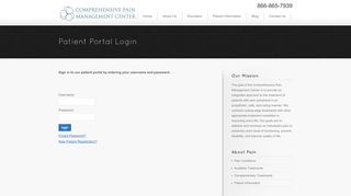 
                            1. Patient Portal Login - Comprehensive Pain Management Center - Comprehensive Pain Management Partners Patient Portal