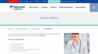 Patient Portal - Memorial Healthcare - Memorial Hospital Patient Portal Portal