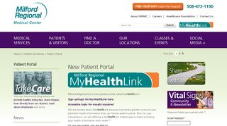 
                            7. Patient Portal - Milford Regional Medical Center in Milford, MA - Milford Family Portal