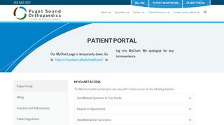 
                            1. Patient Portal - MyChart - Puget Sound Orthopaedics - Puget Sound Orthopedics Patient Portal