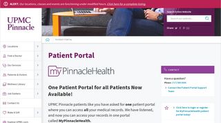 
                            1. Patient Portal | MyPinnacleHealth - UPMC Pinnacle - Aspire Harrisburg Patient Portal