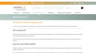 
                            5. Patient Portal | National Allergy & ENT Charleston, SC - Charleston Allergy And Asthma Patient Portal