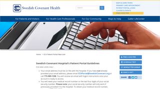 Patient Portal New User | Swedish Covenant Hospital | Health - Swedish Covenant Hospital Employee Portal