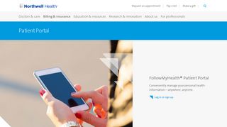 
                            1. Patient portal | Northwell Health - North Shore Lij Patient Portal