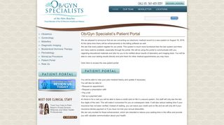 
                            6. Patient Portal - OBGYN Specialists of the Palm Beaches - Plantation Gynecologic Associates Patient Portal