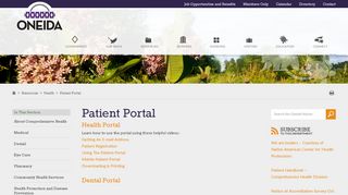 
                            4. Patient Portal - Oneida Nation - Oneida Healthcare Patient Portal
