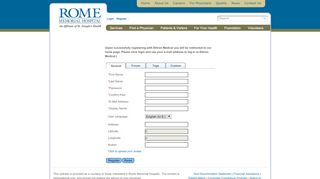 
                            3. Patient Portal Registration - Rome Memorial Hospital - Rome Hospital Patient Portal