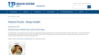 
                            2. Patient Portal - Relay Health - UPHS - Bell - Bell Hospital Patient Portal