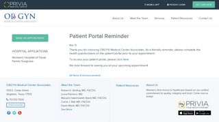 
                            5. Patient Portal Reminder | OBGYN Medical Center Associates - North Cypress Medical Center Patient Portal