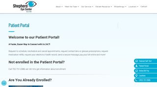 
                            1. Patient Portal | Shepherd Eye Center Las Vegas - Henderson - Shepherd Eye Center Portal