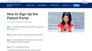 
                            7. Patient Portal- Sign Up for Login via Self-Enrollment | Planned ... - Planned Parenthood Patient Portal