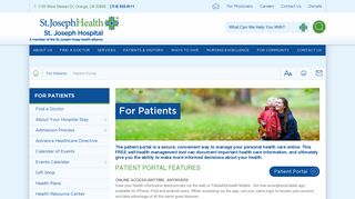
                            7. Patient Portal | St. Joseph Hospital of Orange - St Joseph Affiliated Physicians Patient Portal