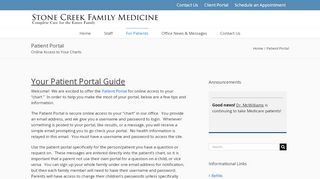 
                            2. Patient Portal – Stone Creek Family Medicine - Stonecreek Family Physicians Patient Portal