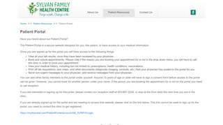 
                            5. Patient Portal - Sylvan Family Health Centre - Sylvan Lakes Family Physicians Patient Portal