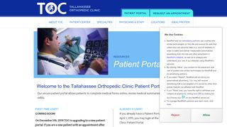 
                            2. Patient Portal | Tallahassee Orthopedic Clinic - Toc Tallahassee Patient Portal
