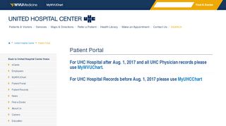 
                            4. Patient Portal | United Hospital Center - WVU Medicine - Ruby Memorial Hospital Patient Portal