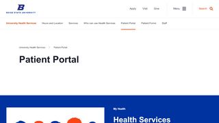 
                            9. Patient Portal - University Health Services - Boise State ... - Boise State University Student Portal