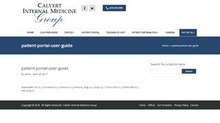 
                            3. patient-portal-user-guide - Calvert Internal Medicine Group - Calvert Internal Medicine Portal