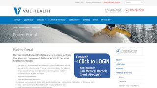 
                            4. Patient Portal - Vail Health in Vail, CO - Steadman Clinic Patient Portal