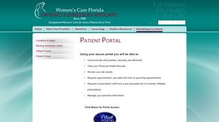 
                            3. Patient Portal | Women's Care of Florida - Obstetrics & Gynecology ... - Celebration Ob Gyn Patient Portal