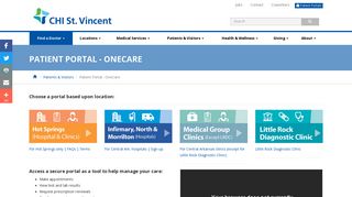
                            1. Patient Portals - EHR - EMR - CHI St. Vincent, Arkansas - Chi St Vincent Patient Portal