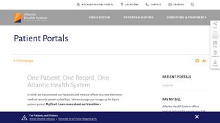 Patient Portals - Online Health Management - Atlantic Health - Chilton Patient Portal