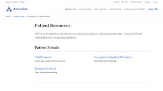 
                            2. Patient Portals - Shared Content | Ascension - Csm Connect Patient Portal