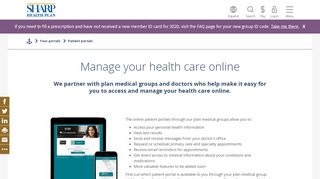 
                            7. Patient portals - Sharp Health Plan of San Diego, California - Follow My Health Sharp Rees Stealy Portal
