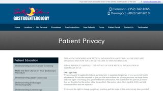 
                            3. Patient Privacy - Clermont South Lake Gastroenterology - in ... - South Lake Gastroenterology Patient Portal