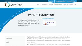 
                            4. Patient Registration - Puget Sound Orthopaedics - Puget Sound Orthopedics Patient Portal