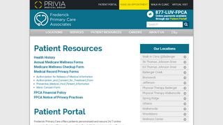 
                            1. Patient Resources - Frederick Primary Care Associates - Frederick Primary Care Patient Portal