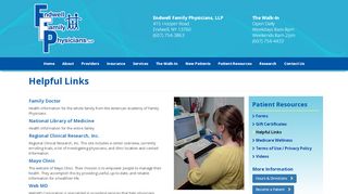 
                            3. Patient Resources - Helpful Links - Endwell Family Physicians - Endwell Family Patient Portal