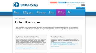 
                            6. Patient Resources - LA County DHS - Los Angeles County - Dhs Hospital Portal