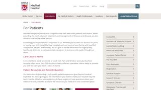 
Patient Resources | MacNeal Hospital | Berwyn
