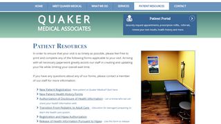 Patient Resources | Quaker Medical Associates - Quaker Medical Patient Portal
