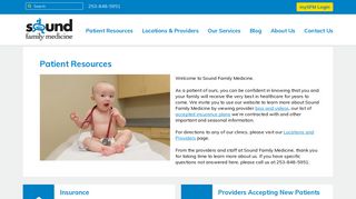 
                            3. Patient Resources – Sound Family Medicine - Sound Family Medicine Portal