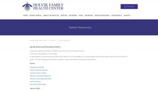 
                            2. Patient Resources - Visalia, CA: Holvik Family Health Center - Holvik Patient Portal