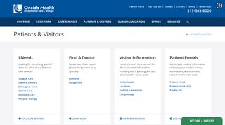 
                            2. Patient Services Directory - Oneida Healthcare - Oneida Healthcare Patient Portal