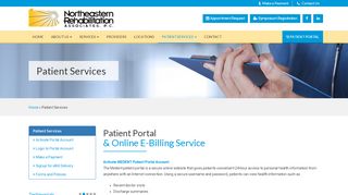 
                            1. Patient Services - Northeastern Rehabilitation Services - Ne Rehab Patient Portal