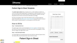 
                            8. Patient Sign-in Sheet Template | eForms – Free Fillable Forms - Chiropractic Sign In Sheet