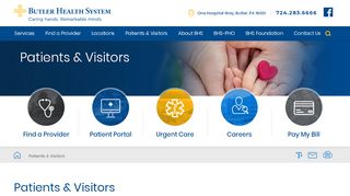 Patients and Visitors | Butler Hospital - Butler Health System - Butler Health System Patient Portal