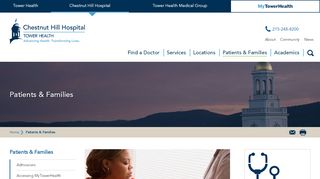 Patients & Families - Chestnut Hill Hospital - Tower Health - Chestnut Hill Hospital Patient Portal