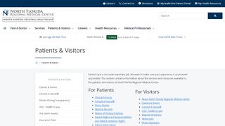 
                            3. Patients & Visitors | North Florida Regional Medical Center ... - North Florida Regional Medical Center Patient Portal